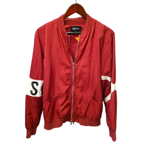 CEASE + DESIST | Red Bomber Jacket in Size Large‎